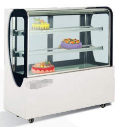 Equipo de refrigeración de vitrina de pasteles de 220V con base de mármol 3-10.C Control de temperatura 2 estanterías