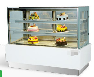 220V / 50Hz Muestra de pastel Equipo de refrigeración Temperatura 3C-10C Base de mármol / acero inoxidable