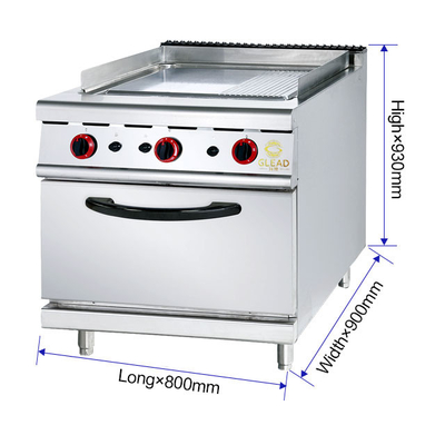 20Rango de gas de.8Kw con horno de 4 quemadores para la eficiencia de la cocina del restaurante