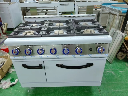 Gas Range GH-987A con horno de gas de 4 quemadores para cocinar en restaurantes pesados
