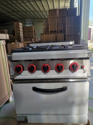 GH-987A Gas Range con 4 quemadores y horno de gas 20.8Kw Equipo de cocina potente