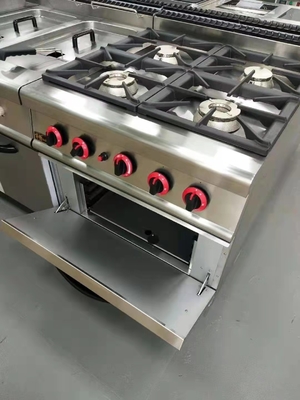 GH-987A Gas Range con 4 quemadores y horno de gas 20.8Kw Equipo de cocina potente