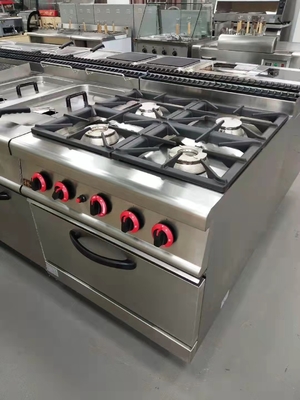 GH-987A Gas Range con 4 quemadores y horno de gas 20.8Kw Equipo de cocina potente