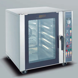 Equipo eléctrico de horneado comercial con aire caliente con función de rociado - Horno de convección para uso profesional