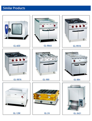 Grill de huevos de codorniz de gas con peso neto de 6,6 kg y GLP 2800Pa Equipo de cocina de cocina elegante