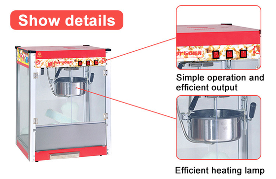 Máquina de palomitas de maíz de 220-240V 1.5KW Cocina de pasta eléctrica comercial con operación fácil