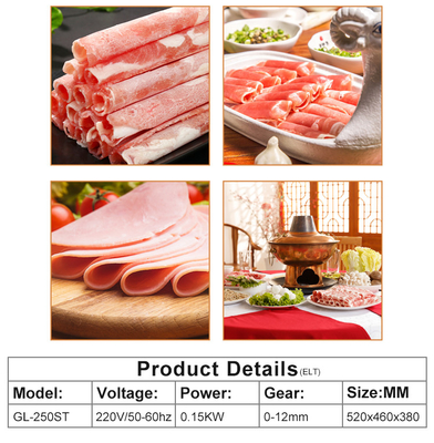GL-MS250ST Cortadora de carne 153kg Equipo de cocina para restaurantes con 16,5 kW de potencia