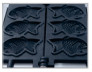 Máquina eléctrica de waffle en forma de pescado con temperatura ajustable 1.6KW Equipo de horneado comercial