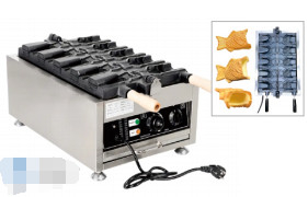 Equipo de horneado comercial 1.6KW fabricante de gofres eléctricos para gofres en forma de pescado 220-240V/50-60HZ