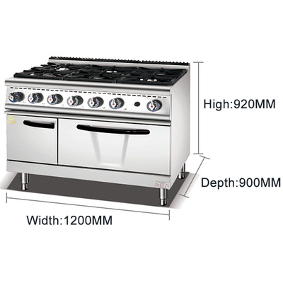 Máquina para cocinar con control de temperatura ajustable GL-ZH-RA-6A con baja ruido y válvula de gas de GLP/GNL