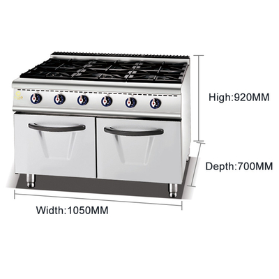 Máquina para cocinar con control de temperatura ajustable GL-ZH-RA-6A con baja ruido y válvula de gas de GLP/GNL