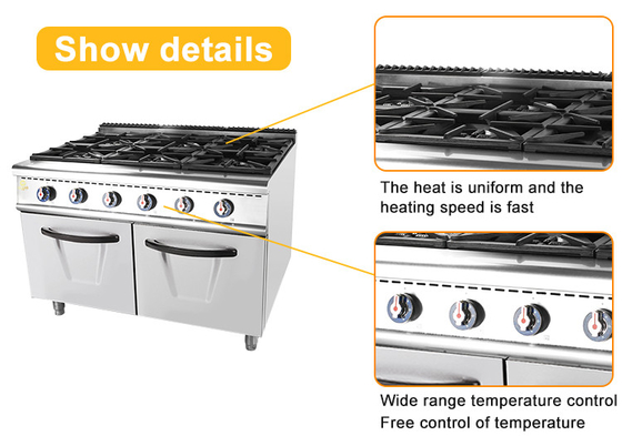 Equipo de cocina de cocina de restaurante con válvula de GLP de control de temperatura bajo ruido