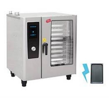 Horno de vapor combinado de acero inoxidable con 220V-240V Rango de temperatura de voltaje 25-250.C Altura de capa 67mm