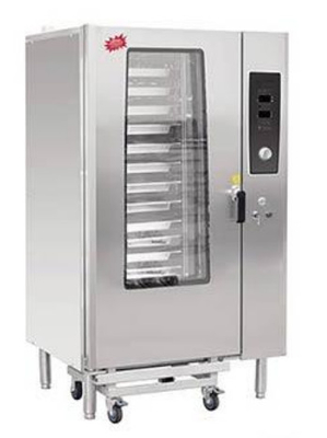 Horno de vapor combinado de acero inoxidable con 220V-240V Rango de temperatura de voltaje 25-250.C Altura de capa 67mm