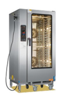 Horno de vapor combinado de acero inoxidable con 220V-240V Rango de temperatura de voltaje 25-250.C Altura de capa 67mm