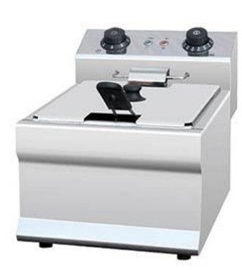 Acero inoxidable 1 tanque freidora Equipo de cocina de restaurante con panel de control mecánico para freír con precisión