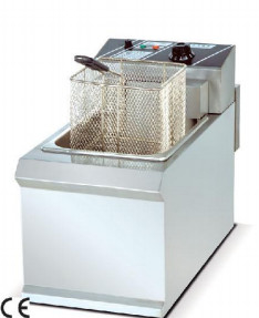 Acero inoxidable 1 tanque freidora Equipo de cocina de restaurante con panel de control mecánico para freír con precisión