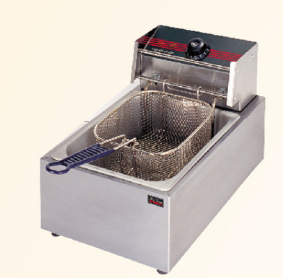 Acero inoxidable 1 tanque freidora Equipo de cocina de restaurante con panel de control mecánico para freír con precisión