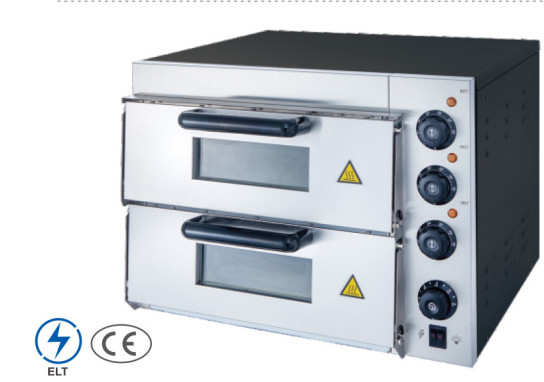 Horno de pizzas de acero inoxidable de grado comercial para hornear con precisión a 220-240V de voltaje