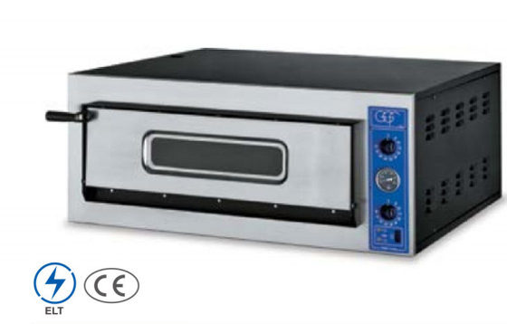 Horno de pizza de acero inoxidable con panel de control mecánico Función de horneado acabado de plata