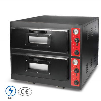 Horno de pizza de acero inoxidable de plata 50-300 ° C Equipo de cocción con panel de control mecánico