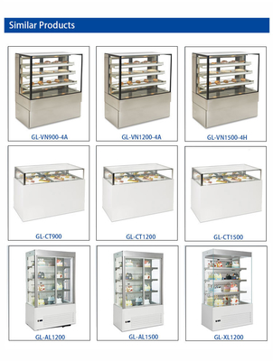 Equipo de refrigeración industrial ventilado para exhibición de helados de helados