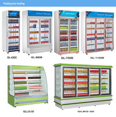 Display de refrigeración de bebidas de acero inoxidable 210L para refrigeración de bebidas a 0-10 temperaturas