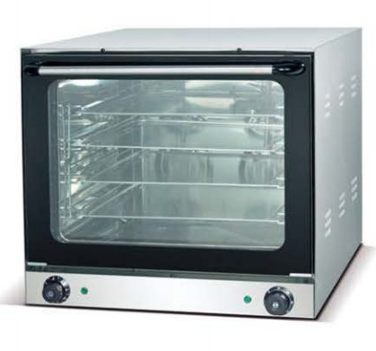 Horno de convención comercial de acero inoxidable para hornear alimentos con panel de control digital