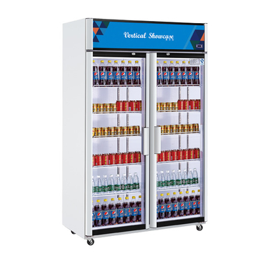 Refrigerador de bebidas para restaurantes de acero inoxidable con capacidad de 680L y potencia de 220W