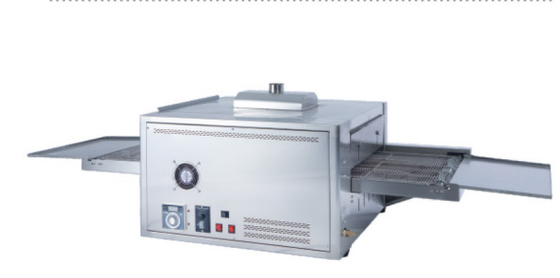 Horno de transporte de pizzas de acero inoxidable comercial con controles mecánicos