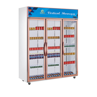 Refrigerador de exhibición de bebidas de acero inoxidable de 395W con capacidad de refrigeración de volumen de 1300L
