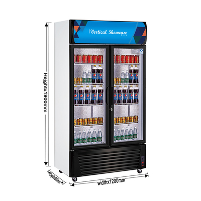 Refrigerador de exhibición de bebidas de acero inoxidable de 395W con capacidad de refrigeración de volumen de 1300L