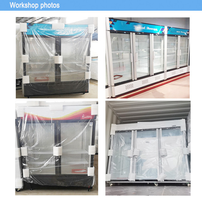 Frío de pantalla de bebidas de acero inoxidable de 395W para refrigeración comercial de bebidas a 0 ~ 10 °C