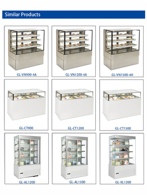 Unidad de refrigeración de descongelamiento de ciclo inverso de 1650W para escaparate de helados de helado con refrigeración ventilada