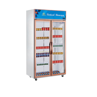 En acero inoxidable 1300L refrigerador de visualización de bebidas para refrigeración rápida de bebidas a 0-10 temperaturas