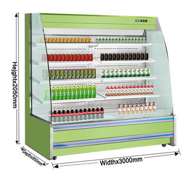 En acero inoxidable 1300L refrigerador de visualización de bebidas para refrigeración rápida de bebidas a 0-10 temperaturas