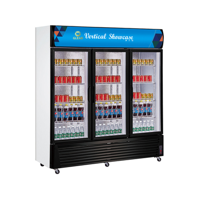 En acero inoxidable 1300L refrigerador de visualización de bebidas para refrigeración rápida de bebidas a 0-10 temperaturas