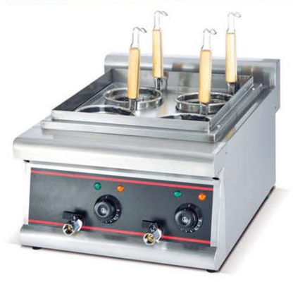 Cocina de pasta de plata de acero inoxidable 220V-240V con panel de control digital para cocinar fideos sin esfuerzo