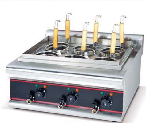 Cocina de pasta de plata de acero inoxidable 220V-240V con panel de control digital para cocinar fideos sin esfuerzo