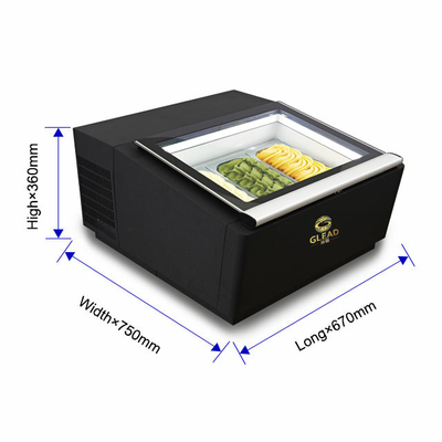 Vitrina de helado inteligente de 200W con deshielo de ciclo inverso - Unidad de refrigeración industrial de 44 kg