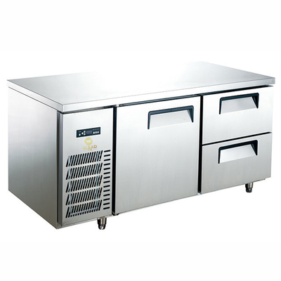 0°C-5°C Mesa de trabajo de restaurante de acero inoxidable eléctrico Refrigerador para almacenamiento y refrigeración