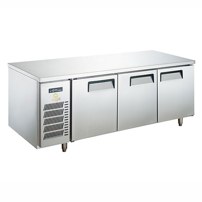0°C-5°C Mesa de trabajo de restaurante de acero inoxidable eléctrico Refrigerador para almacenamiento y refrigeración