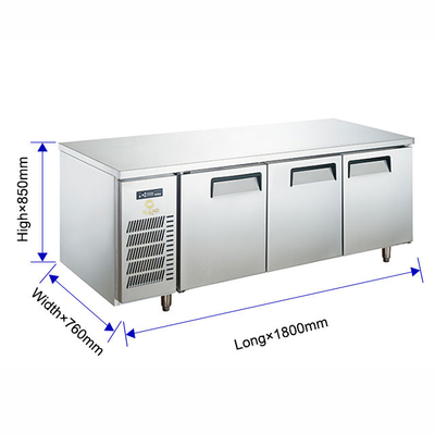 Refrigerador de mesa de trabajo de restaurante eléctrico de acero inoxidable 0C a 5C Eficiencia de enfriamiento