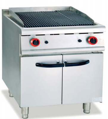 Grill de roca de lava de hierro 220V-240V con panel de control digital plateado y blanco