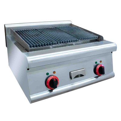 220V-240V Panel de control digital de hierro Grill de cocina Temperatura ajustable 500-700 grados Plata Blanco