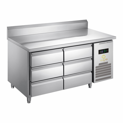 Unidad de refrigeración industrial de tubo de cobre evaporador 220V para congelador de mesa de trabajo