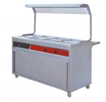 Unidad de visualización de calentador de restaurante eléctrico de plata de doble voltaje con control de temperatura