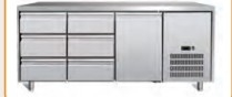 3 Puertas Mesa de trabajo Chiller Equipo de refrigeración Temperatura 2-8C Solución de almacenamiento industrial en frío