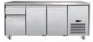 3 Puertas Mesa de trabajo Chiller Equipo de refrigeración Temperatura 2-8C Solución de almacenamiento industrial en frío