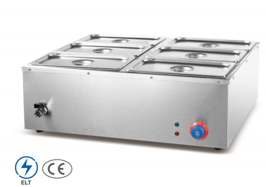 Equipo eléctrico de calentamiento de sopa Supuera de acero inoxidable para restaurantes Rango de temperatura 0°C-100°C.